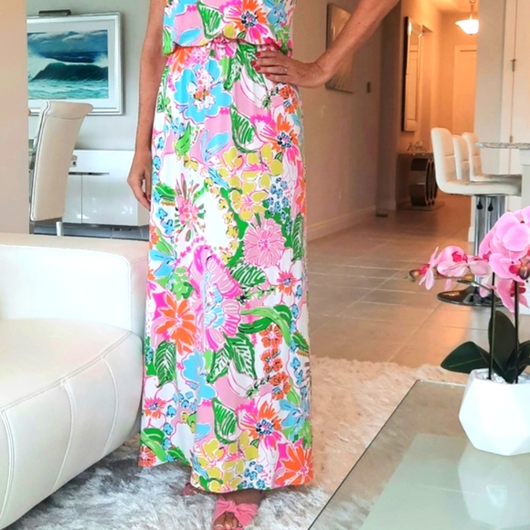 Lilly Pulitzer Floral Maxi Dress - Picture 4 of 11
